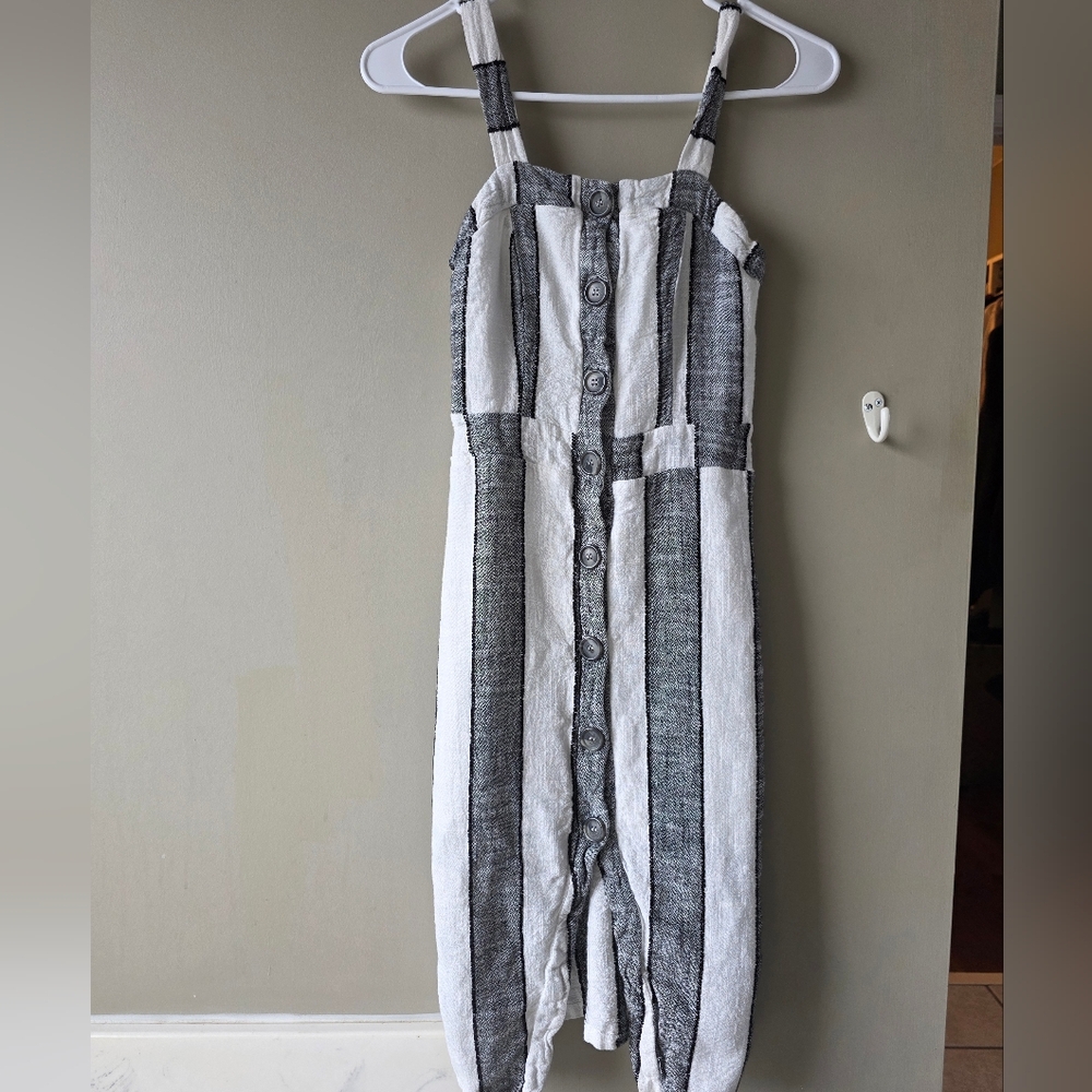 URBAN Romantics Black and White Women's Striped Dress